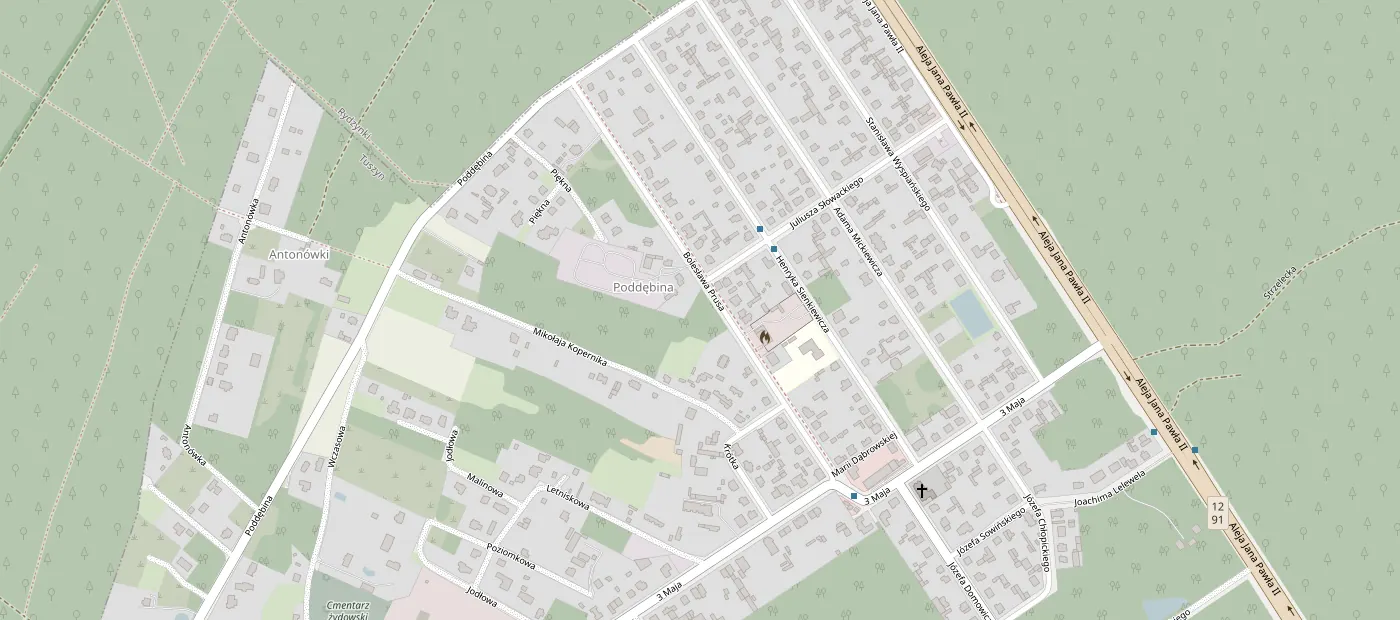 Mapa okolicy osiedla Leśna Ostoja