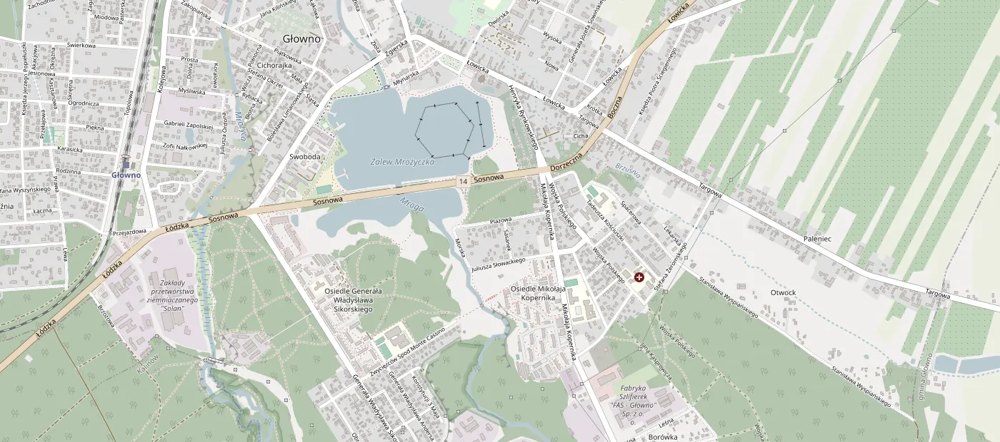 Mapa okolicy osiedla Plażowa Park