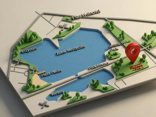 Plan poglądowy okolicy Zalewu Mrożyczka